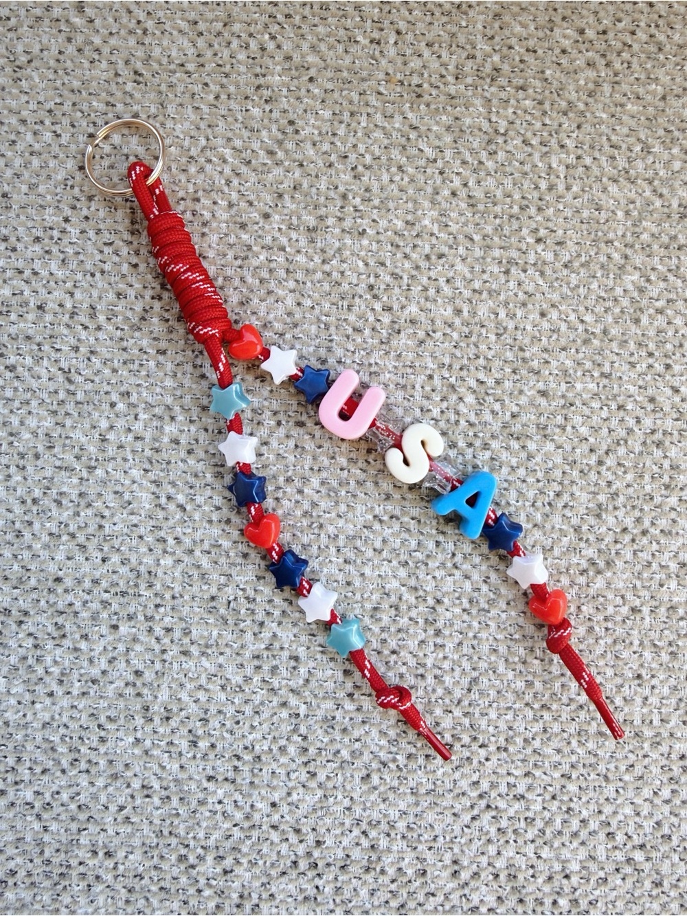 USA Chunky Letter Keychain